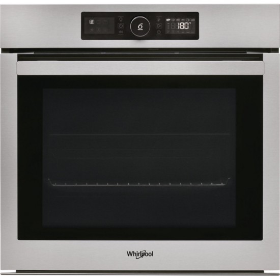 Whirlpool OAKZ9 6200 CS IX Φούρνος (73lt) Inox Α+,6ης ΑΙΣΘΗΣΗΣ,COOK 3,Υδρόλυση,Ιταλίας,Λειτουργίες:16