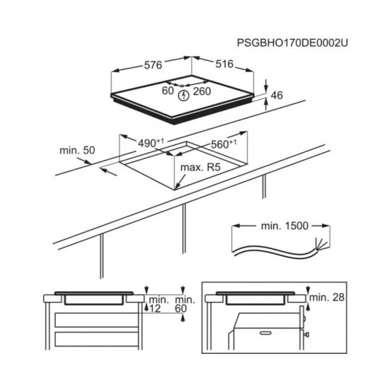 Aeg IKE64450XB Αυτόνομη Επαγωγική Εστία ,OptiFit Frame™, inox XL πλαίσιο:Αναγνώριση σκεύους,DOUBLEBRIDGE