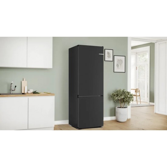 Bosch KGN492XCF Ψυγειοκαταψύκτης  203 x 70 cm - Brushed black steel anti-fingerprint,Αυτόματη απόψυξη, 2 ξεχωριστά κυκλώματα ψύξης