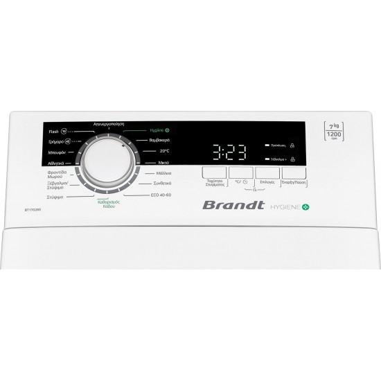 Brandt TL BT17028G Πλυντήριο Άνω Φόρτωσης 7kg 1200 Στροφών,Προγραμμάτων 15