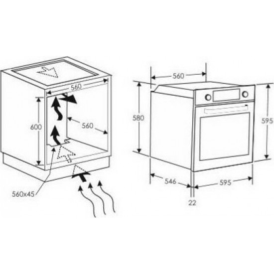 Candy FCT615XL + CH64 CCB/4U2 Φούρνος inox 70lt με Κεραμικές Εστίες, AquActiva,Maxi & Normal, Διακόπτες Push Pull