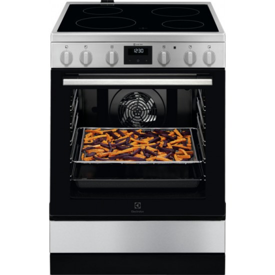 Electrolux LKR64021AX Κεραμική Κουζίνα ΙΝΟΧ,Surround Cook 73 ltr,Λειτουργίες Φούρνου 7 