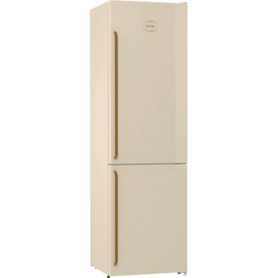 Gorenje NRK6202 CLI 737405 Retro Ψυγειοκαταψύκτης Μπεζ ,NoFrost Plus,υψ2μ πλ60βαθ59.2