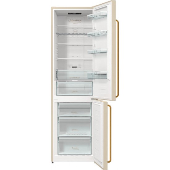 Gorenje NRK6202 CLI 737405 Retro Ψυγειοκαταψύκτης Μπεζ ,NoFrost Plus,υψ2μ πλ60βαθ59.2