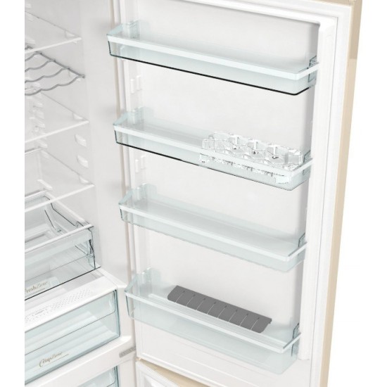 Gorenje NRK6202 CLI 737405 Retro Ψυγειοκαταψύκτης Μπεζ ,NoFrost Plus,υψ2μ πλ60βαθ59.2