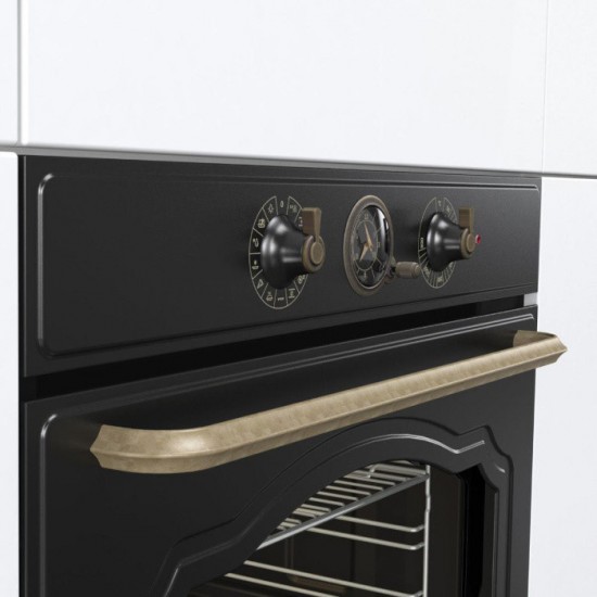 Gorenje BOS67372CLB 740237 Φούρνος ,Μαύρο matte,77 L,Τηλεσκοπικοί 1 επιπέδου