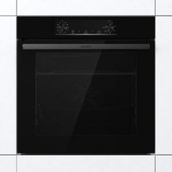 Gorenje BO6735E05B,φουρνος μαυρος ,77 λίτρα,Τρόποι Ψησίματος: 10,Υδρόλυση,Τηλεσκοπικός Μηχανισμός