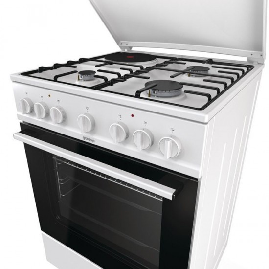 Gorenje GK6B41WD Κουζίνα 71lt με Εστίες Φυσικού Αερίου Π60εκ. Λευκή 740971,9 τρόποι λειτουργίας:AquaClean