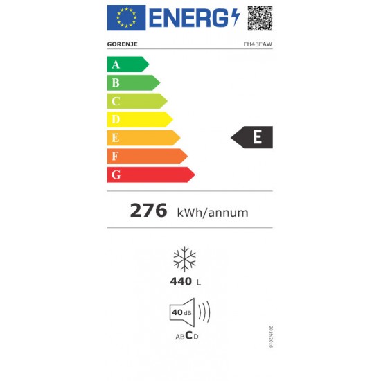 Gorenje FH43EAW Καταψύκτης Μπαούλο 440lt ,  20kg/24h,Πλάτος: 142.9cm,