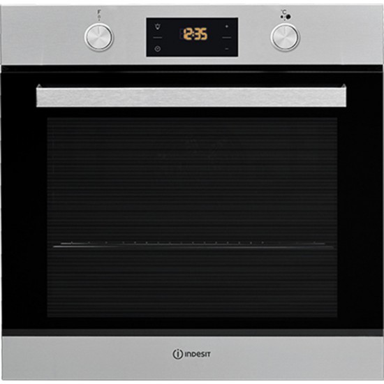 Indesit IFW 6841 JH IX Φούρνος (71lt) ,Turn & Cook, Click & Clean,Inox Α+,Βυθιζόμενοι,Τρόποι ψησ.10 (Αέρας, Αντιστάσεις, Grill)