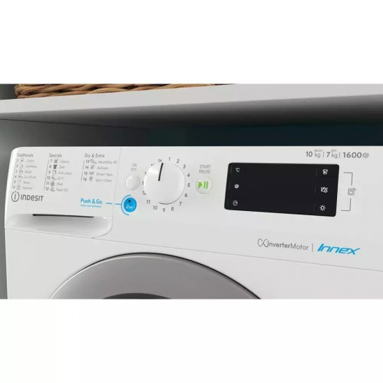 Indesit BDE 107624 8WS EE Πλυντήριο-Στεγνωτήριο Ρούχων 10kg/7kg Ατμού 1600 Στροφές 