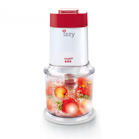 Izzy Multi 600 Red Πολυκόπτης Multi 600W με Δοχείο 600ml 