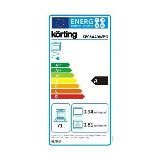 Korting KEC6A40WPGKRT 742652 Κουζίνα Κεραμική Λευκή (71lt) White 60cm