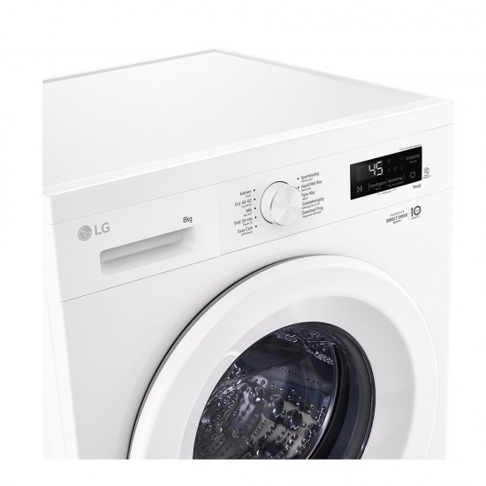 LG F4X1008NWH Πλυντήριο Ρούχων 8kg με Ατμό 1400 Στροφών ,Τεχνολογία Ατμού,WiFi