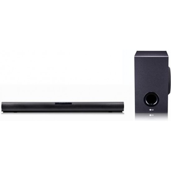 LG SJ2 Soundbar 160W 2.1 με Ασύρματο Subwoofer και Τηλεχειριστήριο Μαύρο