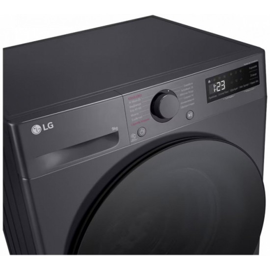 LG F2R5009TSMB SLIM BLACK ΠΛΥΝΤΗΡΙΟ 9KG 1200RPM AI DD™, Steam™,TurboWash™,Inverter DirectDrive Μοτέρ, 6 Motion DD ,βαθος 47,5