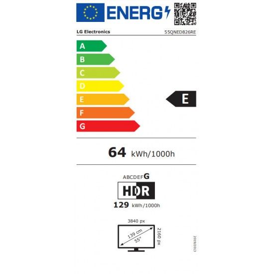 LG 55QNED826RE Smart Τηλεόραση 55" 4K UHD QNED 55QNED826RE HDR 