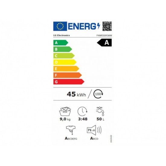 LG F4WR509SWW Πλυντήριο Ρούχων 9kg 1400 Στροφών 