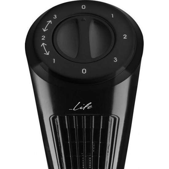 Life Aeolus Black Ανεμιστήρας Πύργος 45W