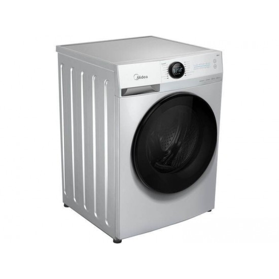 Midea MF200W100WB/W-GR Πλυντήριο Ρούχων 10kg 1400 Στροφών, 14 Προγράμματα & 13 Λειτουργίες συνδυαστικά ,BLDC Inverter Quattro Μοτέρ με 10 Χρόνια Εγγύηση,Health Guard (Steam Care μέχρι 99% αποστείρωση, Allergy Care & Auto Clean)