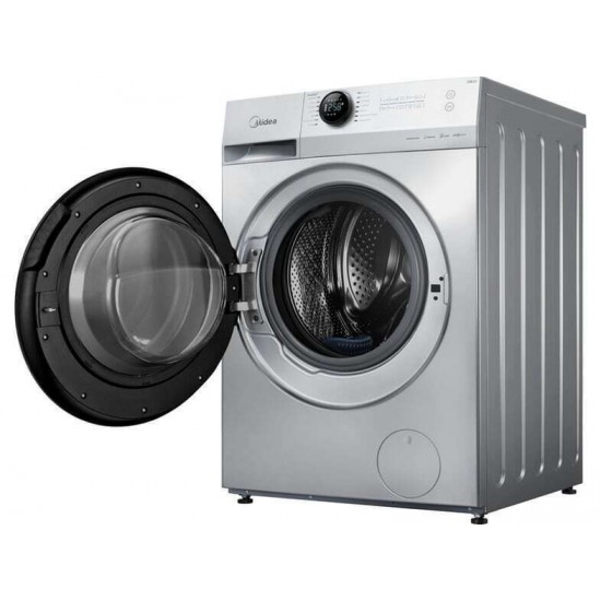 Midea MF200W100WB/W-GR Πλυντήριο Ρούχων 10kg 1400 Στροφών, 14 Προγράμματα & 13 Λειτουργίες συνδυαστικά ,BLDC Inverter Quattro Μοτέρ με 10 Χρόνια Εγγύηση,Health Guard (Steam Care μέχρι 99% αποστείρωση, Allergy Care & Auto Clean)