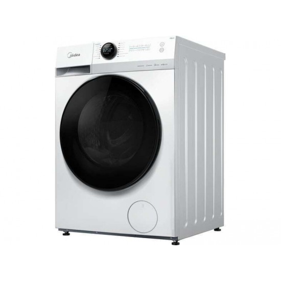 Midea MF200W100WB/W-GR Πλυντήριο Ρούχων 10kg 1400 Στροφών, 14 Προγράμματα & 13 Λειτουργίες συνδυαστικά ,BLDC Inverter Quattro Μοτέρ με 10 Χρόνια Εγγύηση,Health Guard (Steam Care μέχρι 99% αποστείρωση, Allergy Care & Auto Clean)