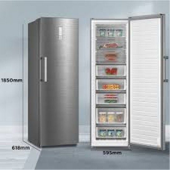 Midea MDRU385MTE46, Κάθετος Καταψύκτης INOX ,No Frost,272 lt, 185*59.5*61.8 cm, 