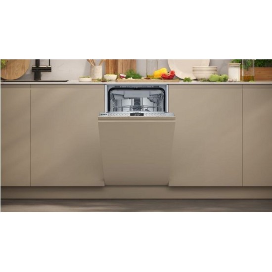 Neff S875EMX05E Εντοιχιζόμενο Πλυντήριο Πιάτων ΜΠΕΖ,44.8cm για 10 Σερβίτσια,Home Connect:,Duo Power, Τρίτο καλάθι,