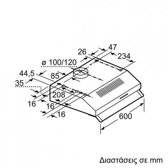 Pitsos 2MBB614 Απορροφητήρας Ελεύθερος (60cm) Καφέ