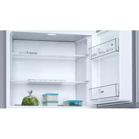 Pitsos PKNT43N1FB Ψυγείο Δίπορτο,ΙΝΟΧ (328lt) ,Full No Frost  (175x70x60) inox