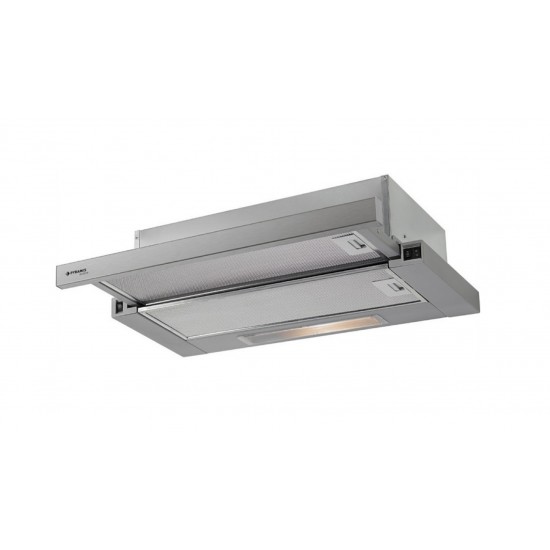 Pyramis Power Slim Απορροφητήρας Συρόμενος Ecoline (60cm) 550m³/h,Inox (065032901)