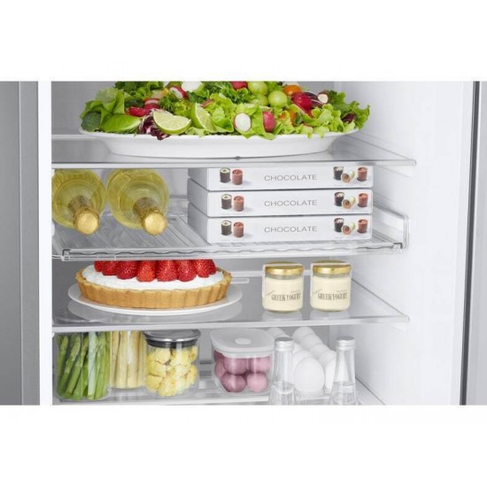 Samsung RB38C776DS9/EF Ψυγειοκαταψύκτης INOX 390lt Total NoFrost Υ203xΠ59.5xΒ65.8cm ,SmartThings AI Energy Mode,All-Around Cooling,Ενσωματωμένο Wi-Fi