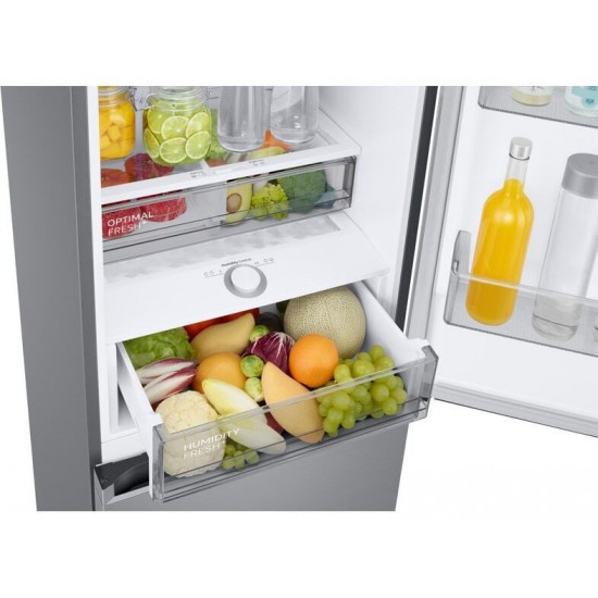 Samsung RB38C776DS9/EF Ψυγειοκαταψύκτης INOX 390lt Total NoFrost Υ203xΠ59.5xΒ65.8cm ,SmartThings AI Energy Mode,All-Around Cooling,Ενσωματωμένο Wi-Fi