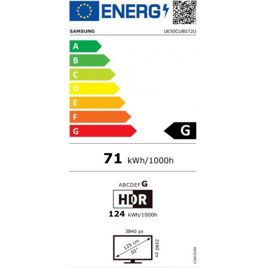 Samsung UE50CU8072UXXH Τηλεόραση Smart  50" 4K UHD LED HDR (2023)