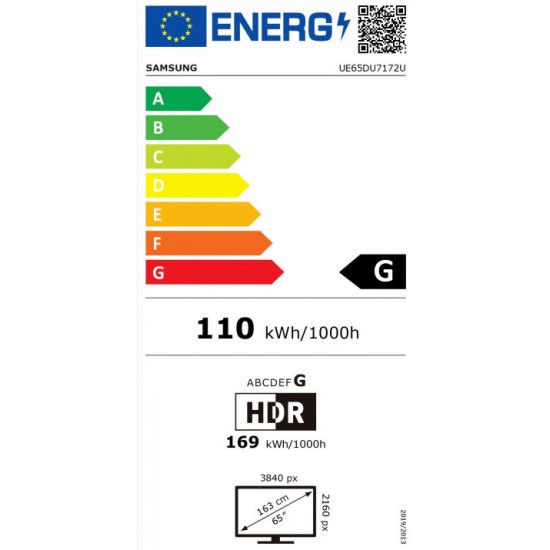 Samsung UE65DU7172UXXH Smart Τηλεόραση 65" 4K UHD LED HDR