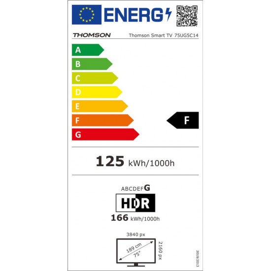 Thomson 75UG5C14 HDR Smart Τηλεόραση 75" 4K UHD LED (2024)