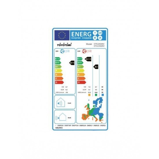 Toyotomi Ora OTN-24QINV/OTG-24QINV Κλιματιστικό Inverter 24000Btu με Ιονιστή και WiFi A++/A+++ 