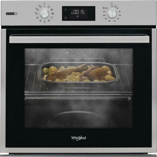 Whirlpool OAS KP8V1 IX Φούρνος άνω Πάγκου 71lt Inox ,Σύστημα Πυρόλυσης: