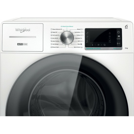 Whirlpool W8 W946WB EE Πλυντήριο Ρούχων 9kg 1400 Στροφών,AutoDose (Αυτόματη δοσολογία),Steam Hygiene,Steam Refresh,Προγράμματα 24