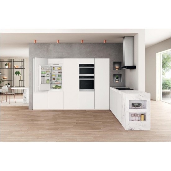 Whirlpool WHC18 T322 Εντοιχιζόμενος Ψυγειοκαταψύκτης (250lt) Total NoFrost Υ177xΠ54xΒ54.5εκ. Λευκός Inverter