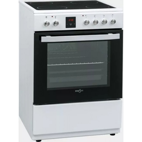 Winstar WSTFSWC6519 Κουζίνα (69lt) με Αέρα & Grill με Εστίες Κεραμικές Λευκή Α,Βυθιζόμενοι - POP,9 τροποι