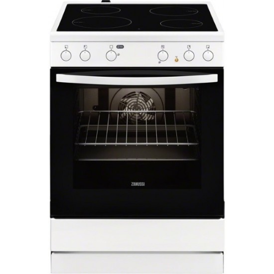 Zanussi ZCV 65030WA Κουζίνα (72lt) με Εστίες Κεραμικές (60cm) Λευκή A